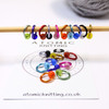Mix & Match Frosted Halo Stitch Markers - 4.5mm - Snag Free Stitch Markers For Knitting