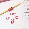Opaque Pink Halo Stitch Markers - 4.5mm - Snag Free Stitch Markers For Knitting