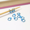Opaque Blue Halo Stitch Markers - 4.5mm - Snag Free Stitch Markers For Knitting