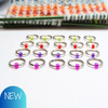 Rainbow Mix Jewel Stitch Markers For Knitting x 20 (Tiny Bead)