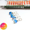 Aquamarine Lustre Stitch Markers - Set of 4