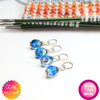 Aquamarine Lustre Stitch Markers - Set of 4
