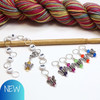 Butterfly Row Counter Chain and 5 Stitch Markers Bundle
