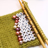 Pink Pastel Pearl Numbered Counting Stitch Markers 25-250 (set of 10)