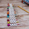 Matt Pastel Pearl Numbered Counting Stitch Markers 20-300 (set of 15)