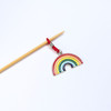 Rainbow Enamel Knitting Needle Holder (Up to 4mm Needles)
