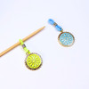 Blue & Yellow Marguerite Flower Enamel Needle Holders (Up to 4mm Needles)