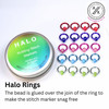 20 Secret Garden Mix Halo Stitch Markers - 4.5mm - Snag Free Stitch Markers