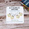 Make 1 right (m1r) and Make 1 left (M1l) | Gold & Green Instruction Stitch Marker Set of 4