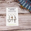 Dolphin & Yellow Aventurine Gemstone Stitch Marker Set - Set of 3