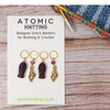 Amethyst Fish & Shell Stitch Marker Set - Set of 4
