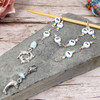 Dolphins Row Counter Chain | Knitting Row Counter | No Click Stitch Marker Counter | Coastal Knitting Tool UK