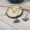 Row Counter - Blue & Green Emperor Moth - 99 Row Counter Chain for Knitting- SIZE 4mm OR 7mm