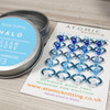 Ocean Shore No.3 Halo Stitch Markers for Knitting with Storage Tin | Set of 20 Handmade Snag-Free Ring Markers