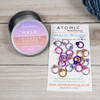 20 Halo 'Lavender Royale No.5 ' Snag Free Stitch Markers & Tin - 4.5mm
