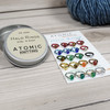 Halo Stitch Markers for Knitting with Storage Tin | Set of 20 Handmade Snag-Free Ring Markers