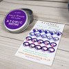 Purple Mix Halo Stitch Markers for Knitting with Storage Tin | Set of 20 Handmade Snag-Free Ring Markers