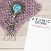 Cerulean Wave Magnetic Portuguese Knitting Pin - Detachable Double Hook