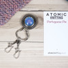 Blue Orbit Magnetic Portuguese Knitting Pin - Detachable Double Hook