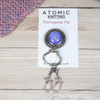 Purple Quantum Magnetic Portuguese Knitting Pin - Detachable Double Hook