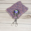 Purple Wave Magnetic Portuguese Knitting Pin - Detachable Double Hook
