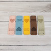Handmade Faux Leather Labels with Heart | Embossed Sewing Tags | Knitting Crochet Bag Hat Clothing Labels | 5 x 1.5cm