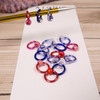 The Pink and Purple Mix Halo Stitch Markers for Knitting | Set of 16 Handmade Snag-Free Ring Markers