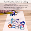 August Mystery Mix Halo Stitch Markers for Knitting | Set of 16 Handmade Snag-Free Ring Markers