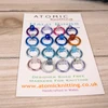 August Mystery Mix Halo Stitch Markers for Knitting | Set of 16 Handmade Snag-Free Ring Markers