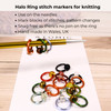 September Mystery Mix Halo Stitch Markers for Knitting | Set of 16 Handmade Snag-Free Ring Markers