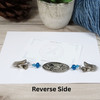 Teal Bead and Bird Cardigan Clip Fastener UK