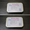 Grafting Stitch Instruction Tin Light Blue with Pink | 1 TIN ONLY | Deep Hinged Small Rectangular Aluminium Tin