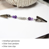 Amethyst & Celtic Knot Cardigan Clip Fastener UK