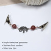 Purple Aventurine & Tree Cardigan Clip Fastener UK
