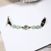 Green Amazonite & Button Cardigan Clip Fastener UK