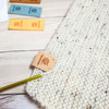 Faux Leather Handmade Labels with ball of yarn | Embossed Sewing Tags | Knitting Crochet Bag Hat Clothing Labels | Set of 4
