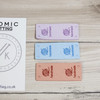 Faux Leather Handmade Labels with ball of yarn | Embossed Tags | Pastel Colours | Set of 3