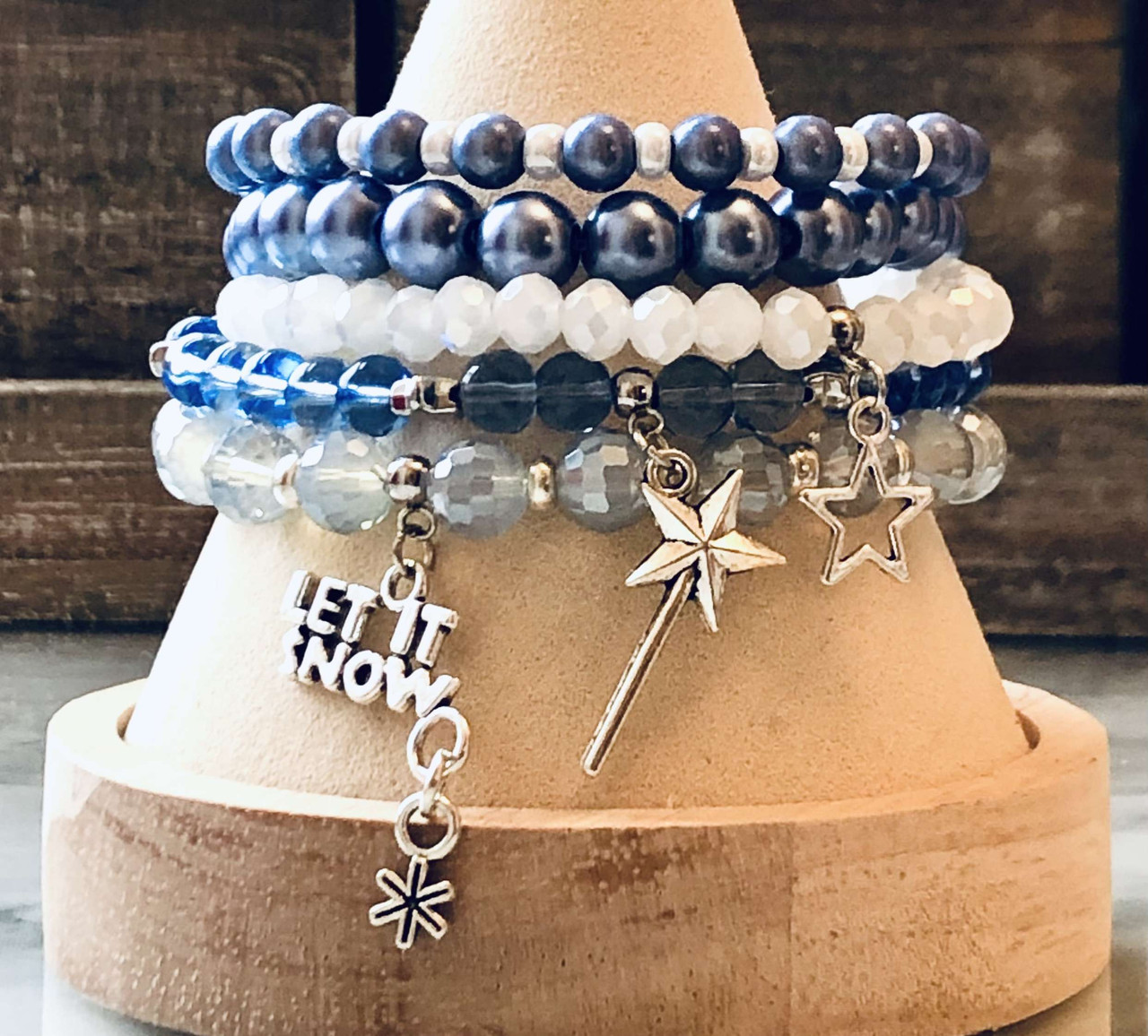 Layering Bracelets Stacked Beaded Bracelets Trend Crystal Seas