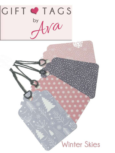 Winter Skies Card Gift Tag Set - 4 tags