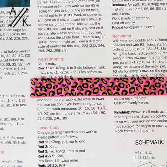 Pink Leopard Print - One Magnetic Pattern Marker/Tamer | Atomic Knitting