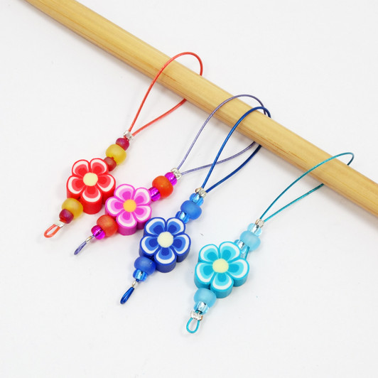 Flower Rainbow Knitting Stitch Marker Loopers - Set of 4 | Atomic Knitting