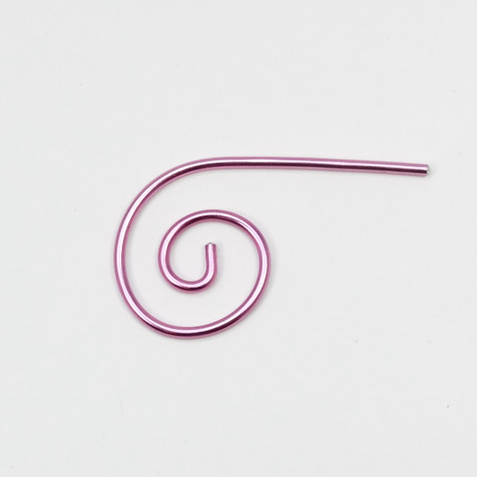 Rose Pink Aluminium Small Spiral Knitting Circular Cable Needle Stitch Holder 25mm | Atomic Knitting