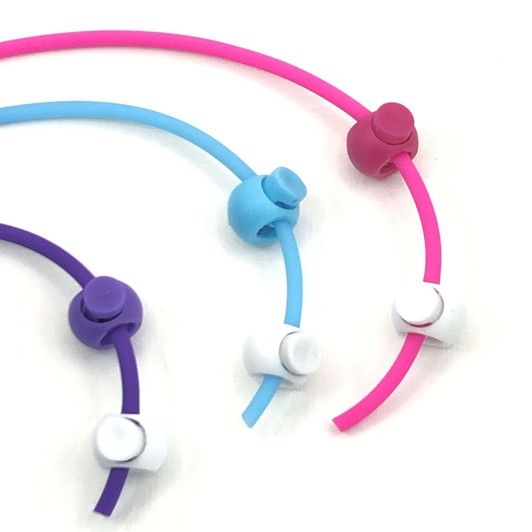 Stitch Keeper Holder Cord Blue Cord and Tin with 2 Knitting Stitch LOCKERS - to fit needles 3 - 7mm