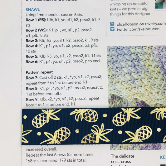 Magnetic Pattern Marker/Tamer - Golden Pineapples- 20cm/A4/Letter Size