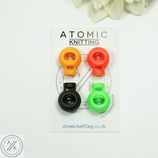 4 '1981 Mix' MIX Stitch Locker Cord Stop Cable Lock for Circular Knitting Needle up to 5.5mm | Atomic Knitting