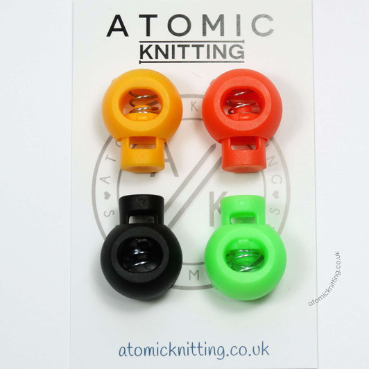 4 '1981 Mix' MIX Stitch Locker Cord Stop Cable Lock for Circular Knitting Needle up to 5.5mm | Atomic Knitting