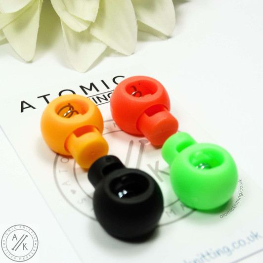 4 '1981 Mix' MIX Stitch Locker Cord Stop Cable Lock for Circular Knitting Needle up to 5.5mm | Atomic Knitting