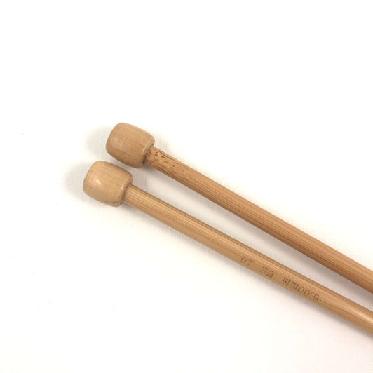 1 Pair 34cm Bamboo Knitting Needle Single Point