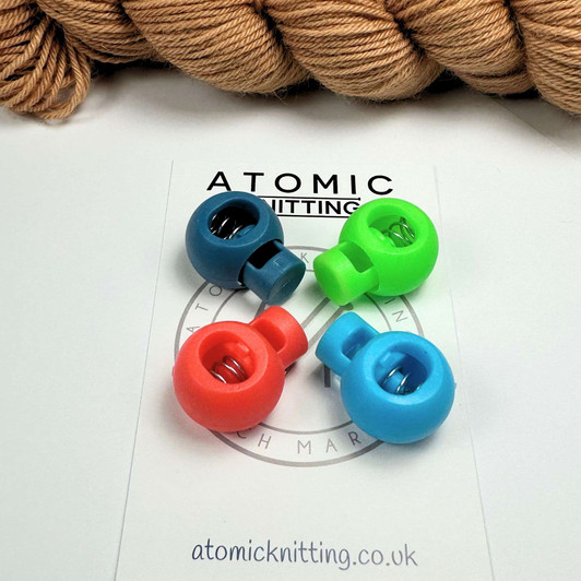 4'1989' MIX 5.5mm Stitch Locker Cord Stop Cable Lock for Circular Knitting Needle | Atomic Knitting