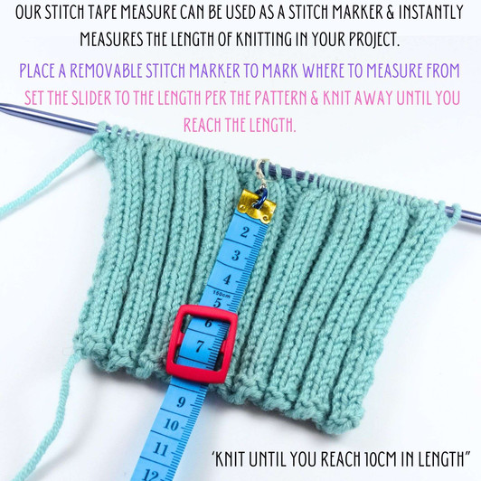 Measure as you Work - Measuring Tape & Removable Stitch Markers
